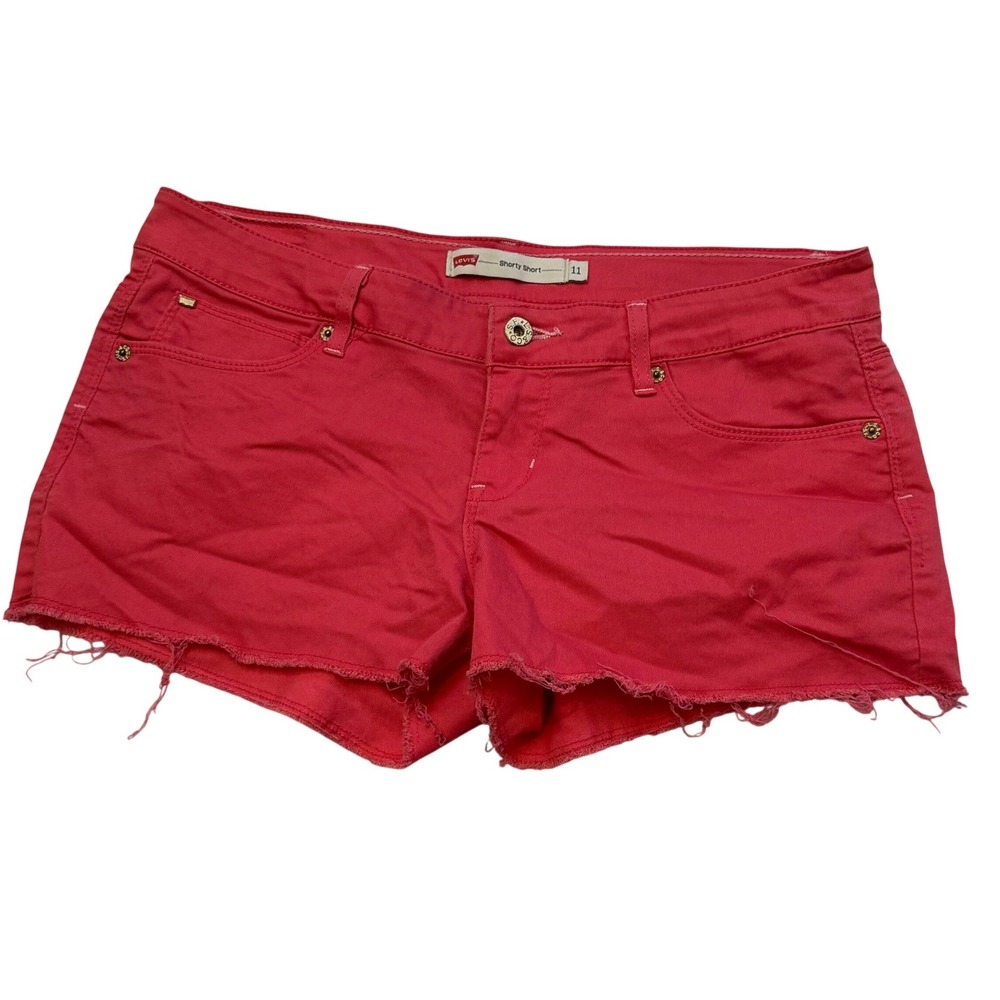 Levi's Womens Barbiecore Y2K Indie Low Rise Denim Cutoff Shorts Pink Size 11